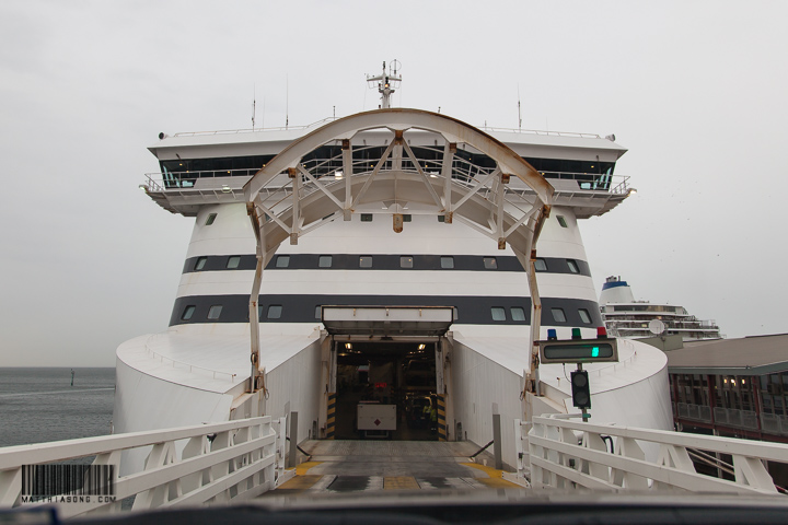 Driving into Spirit of Tasmania