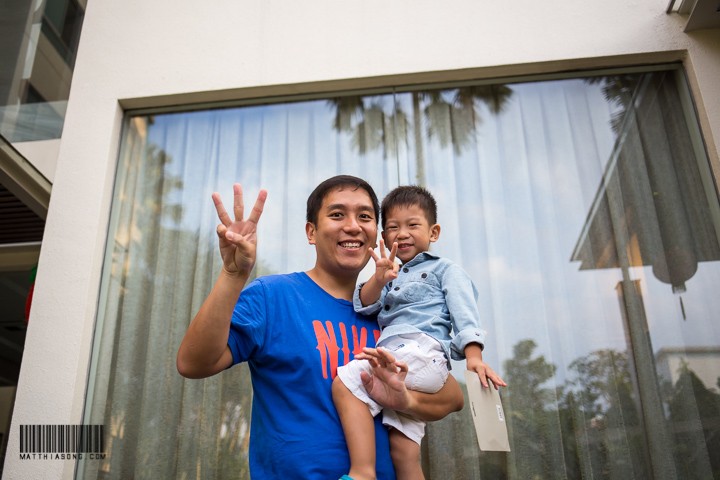 Papa is three as well!